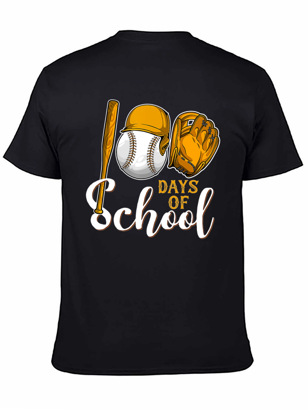 100 Days of School Baseball T-Shirt