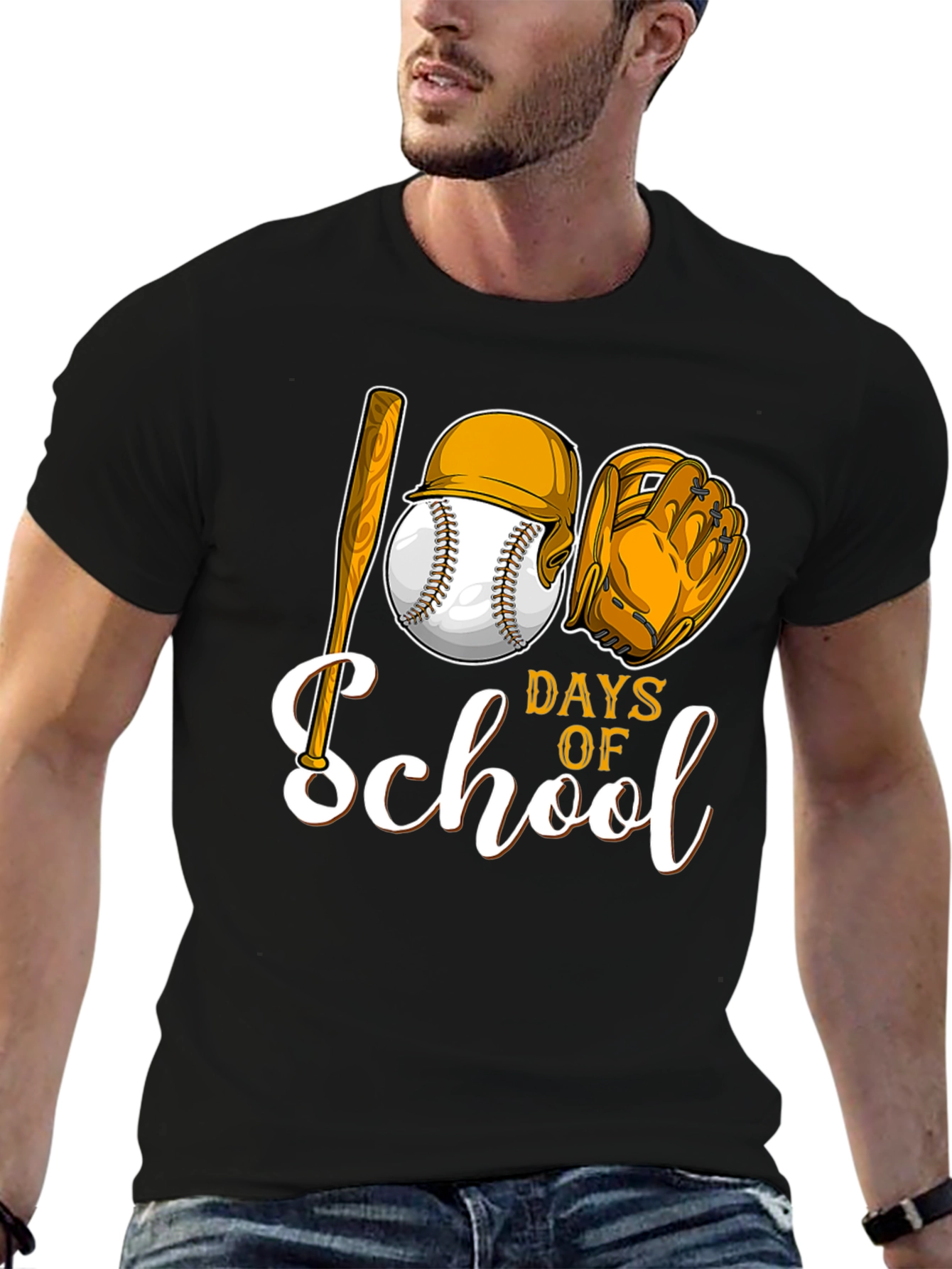 100 Days of School Baseball T-Shirt