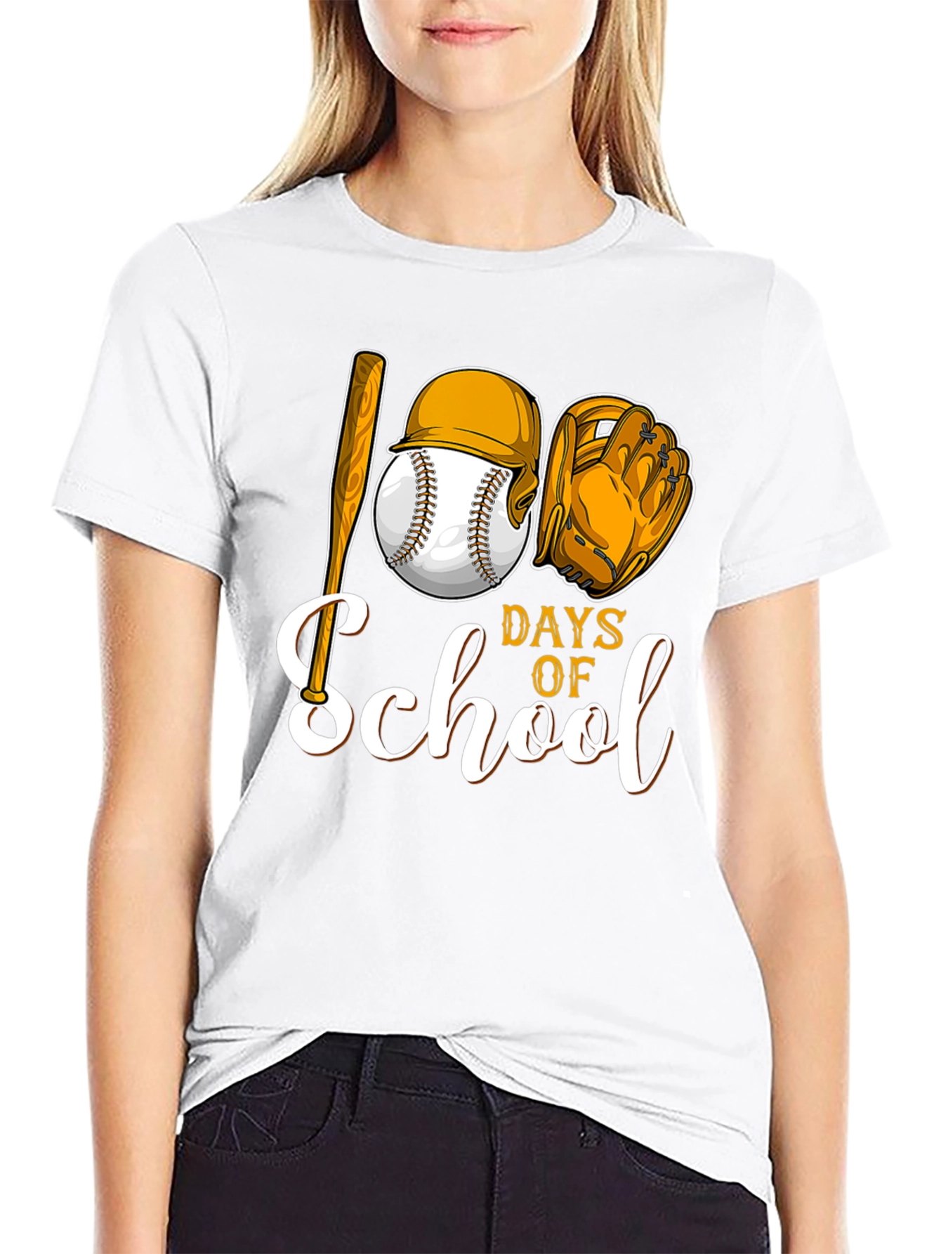 100 Days of School Baseball T-Shirt