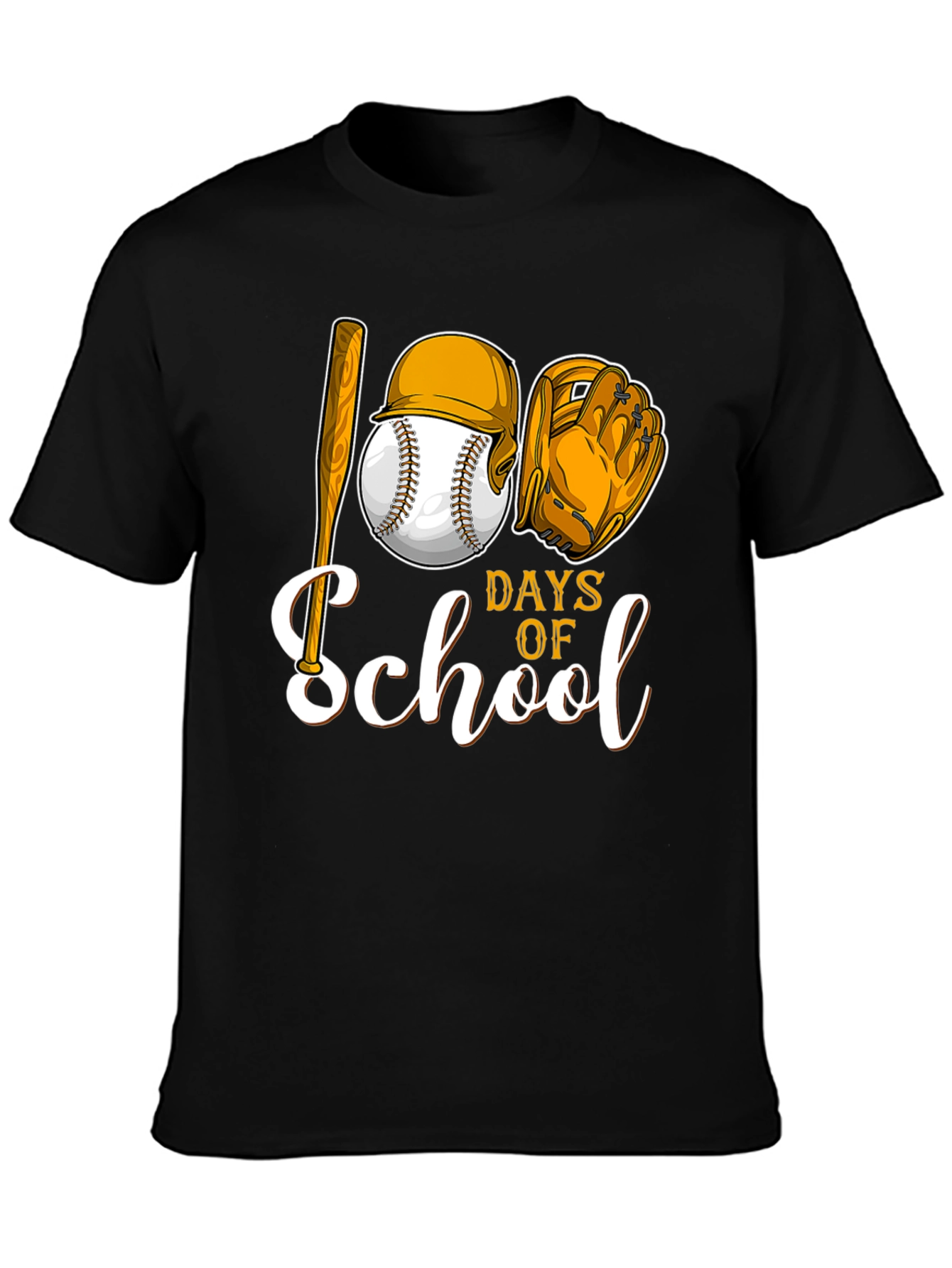 100 Days of School Baseball T-Shirt