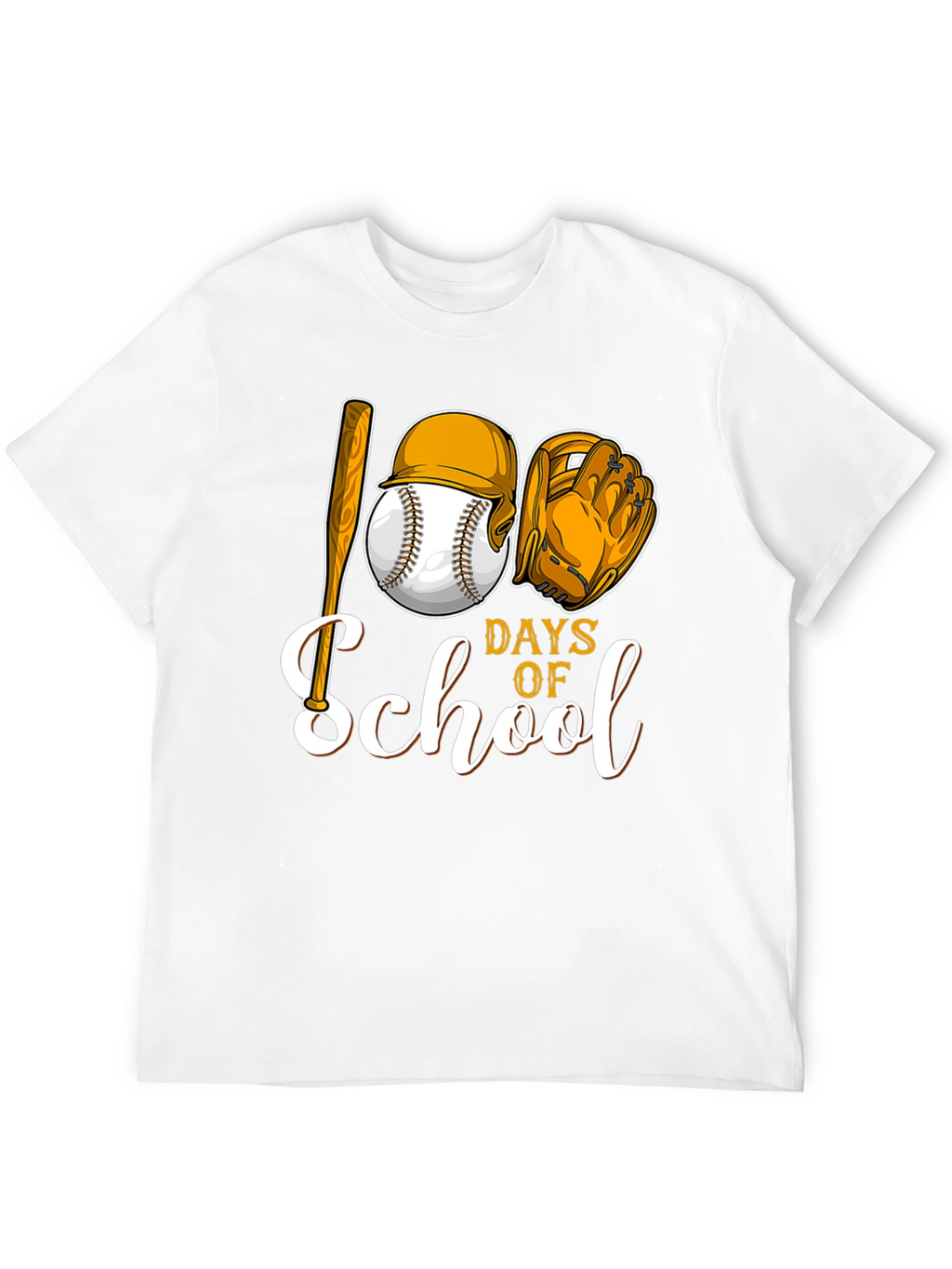 100 Days of School Baseball T-Shirt
