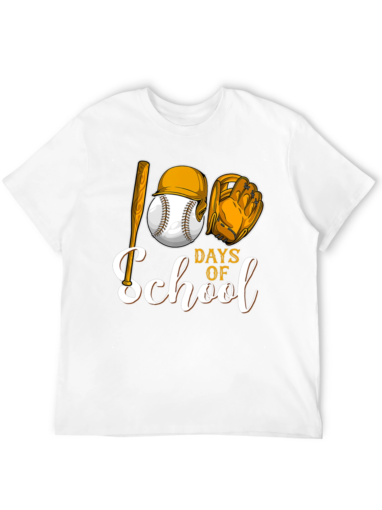 100 Days of School Baseball T-Shirt
