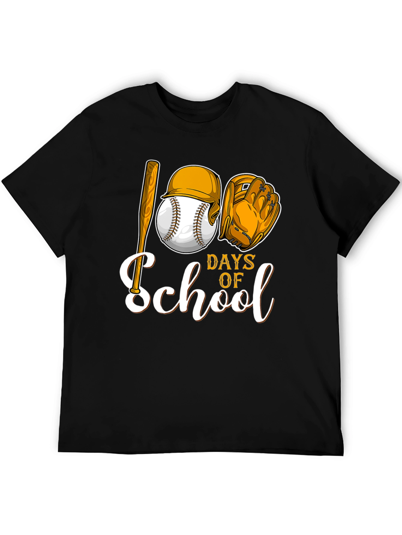 100 Days of School Baseball T-Shirt