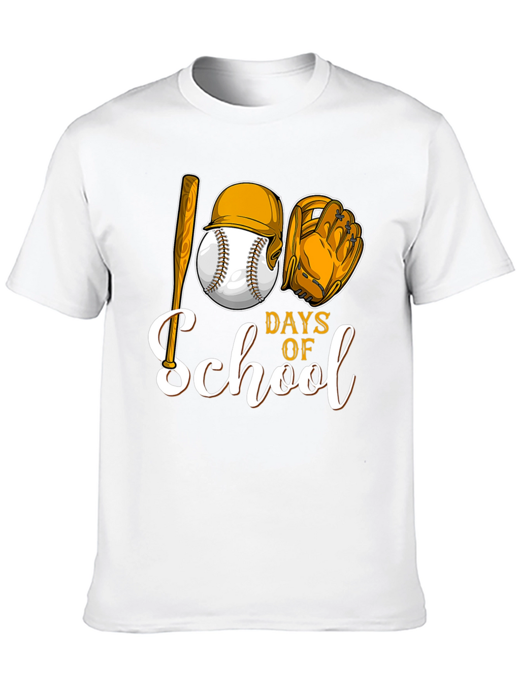 100 Days of School Baseball T-Shirt