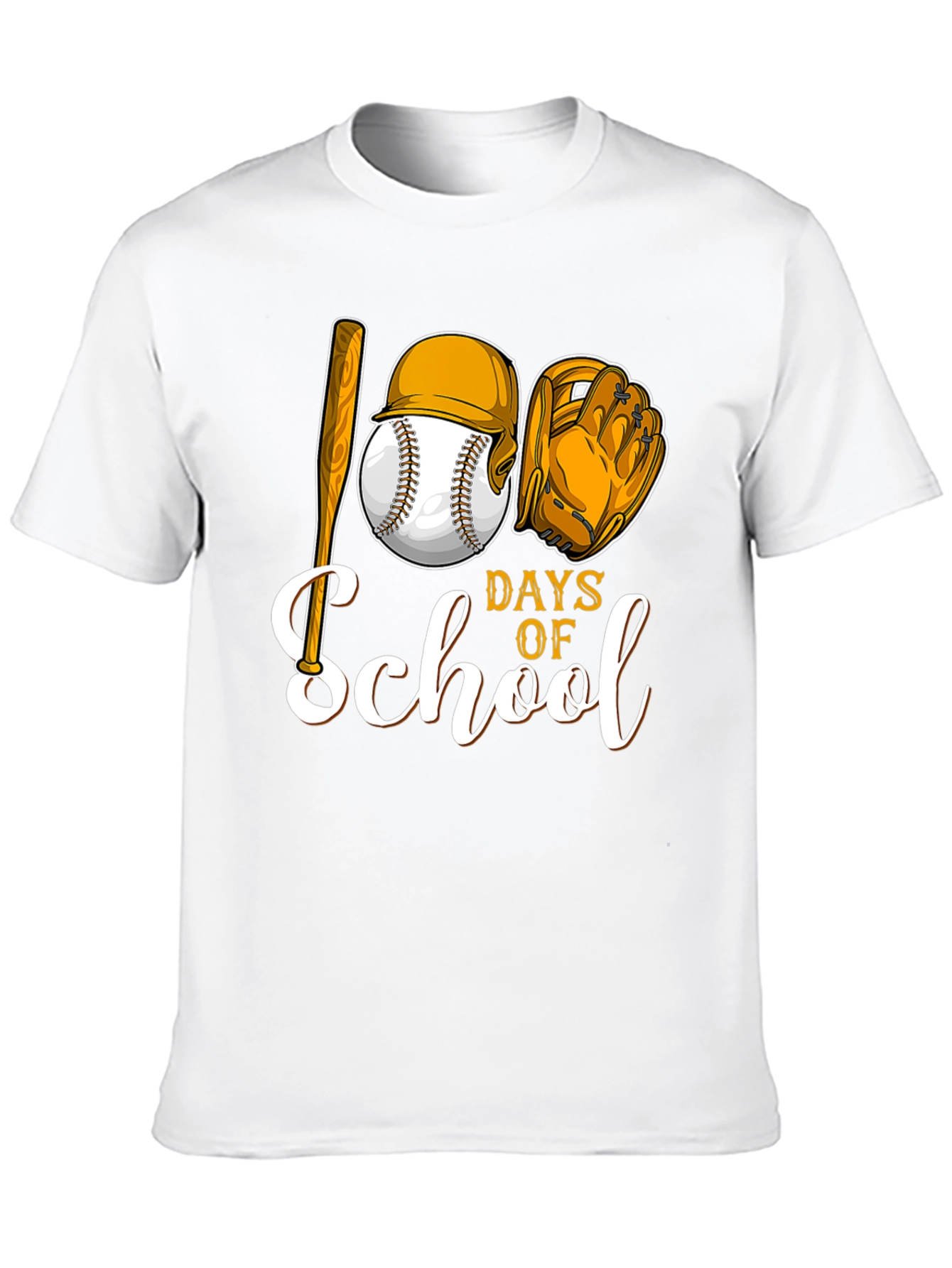 100 Days of School Baseball T-Shirt