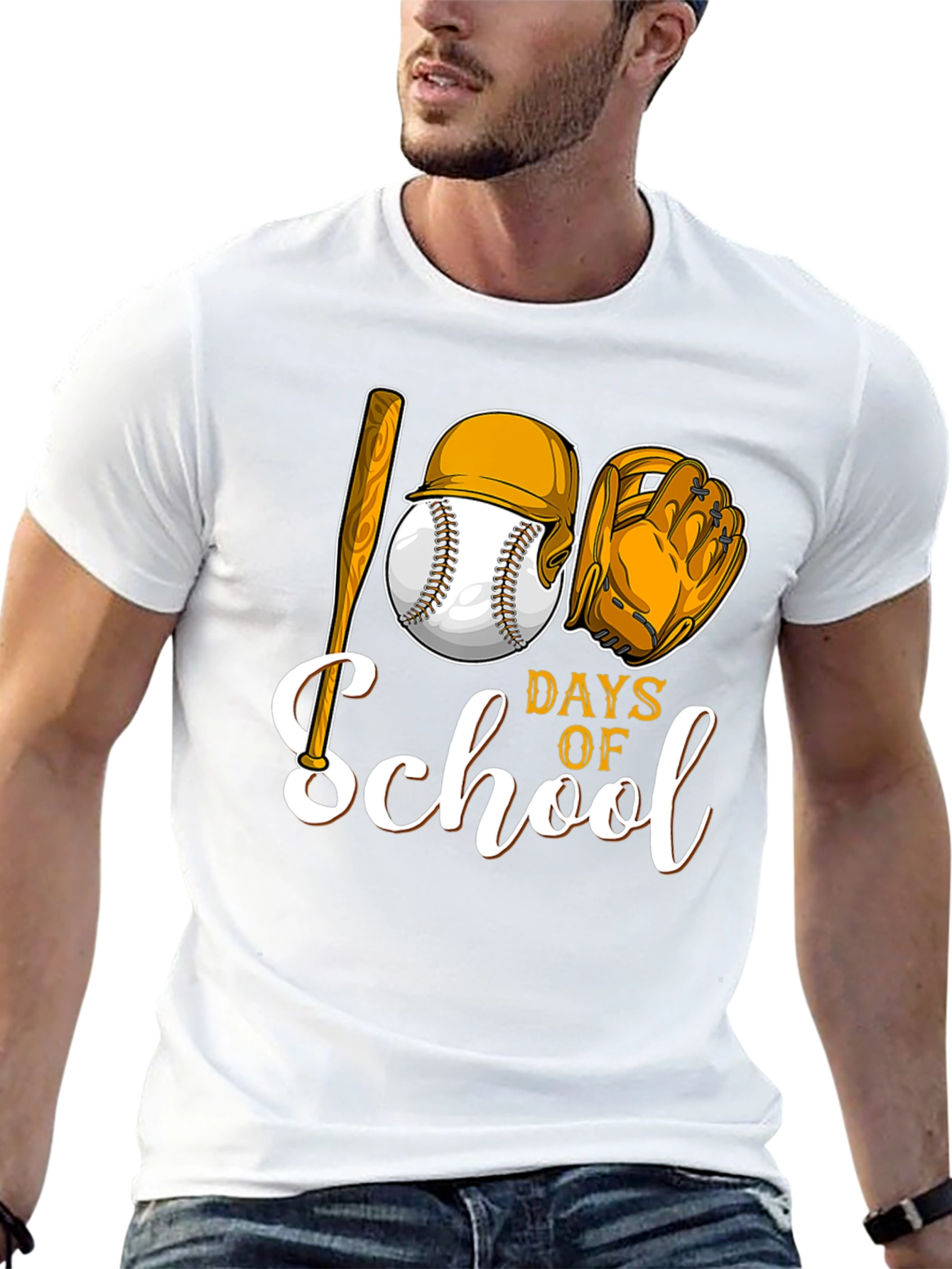 100 Days of School Baseball T-Shirt