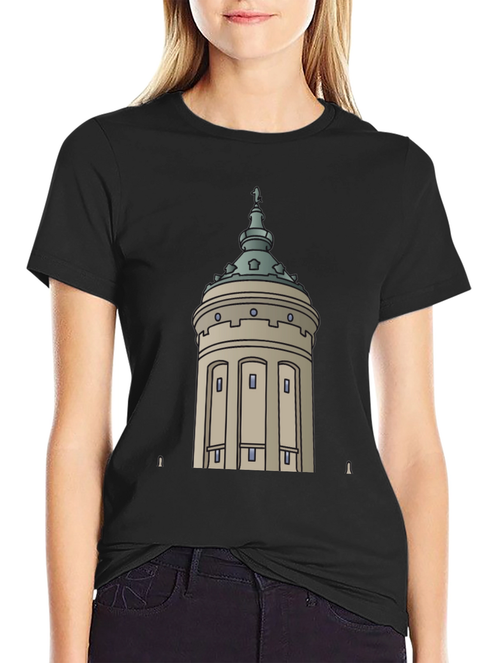 City Tower Graphic Black T-Shirt