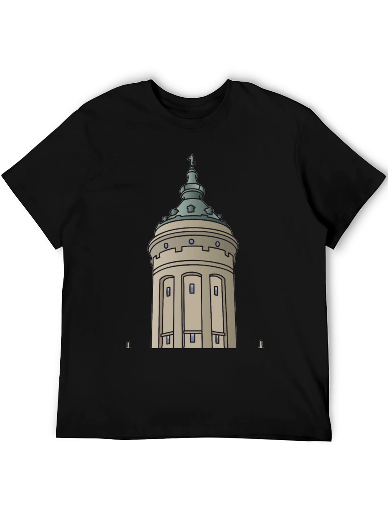 City Tower Graphic Black T-Shirt