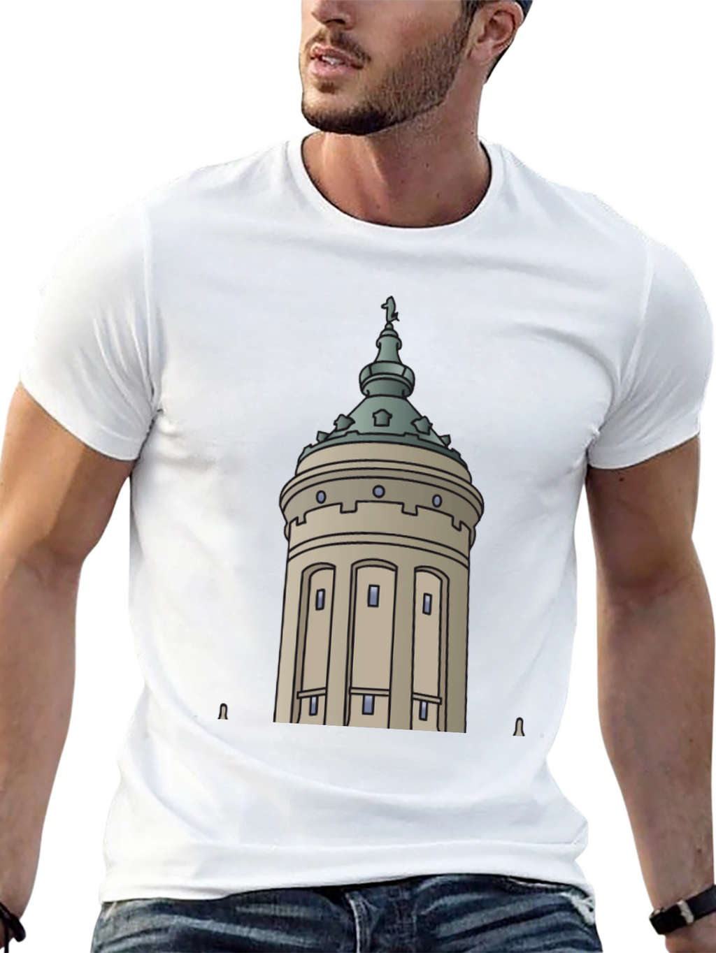 City Tower Graphic Black T-Shirt