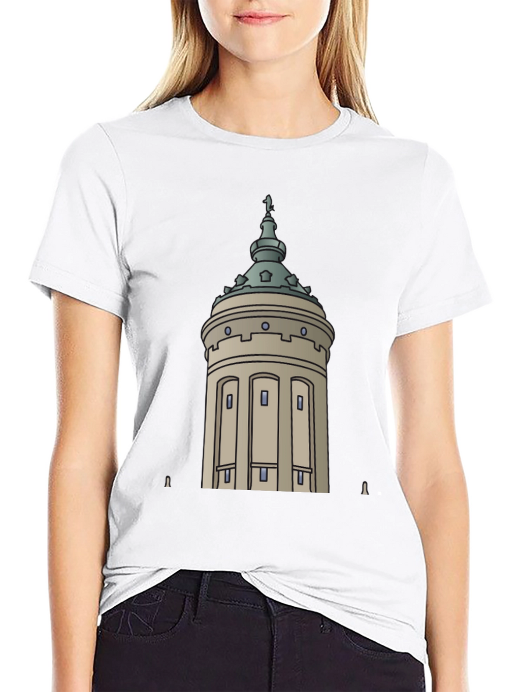 City Tower Graphic Black T-Shirt