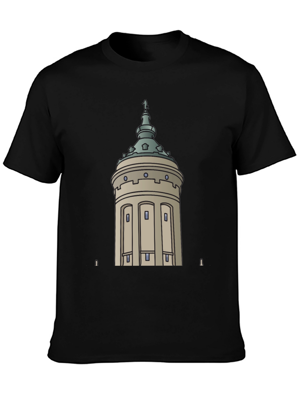 City Tower Graphic Black T-Shirt