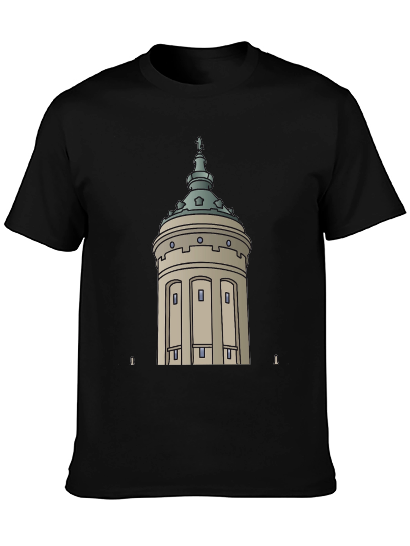 City Tower Graphic Black T-Shirt