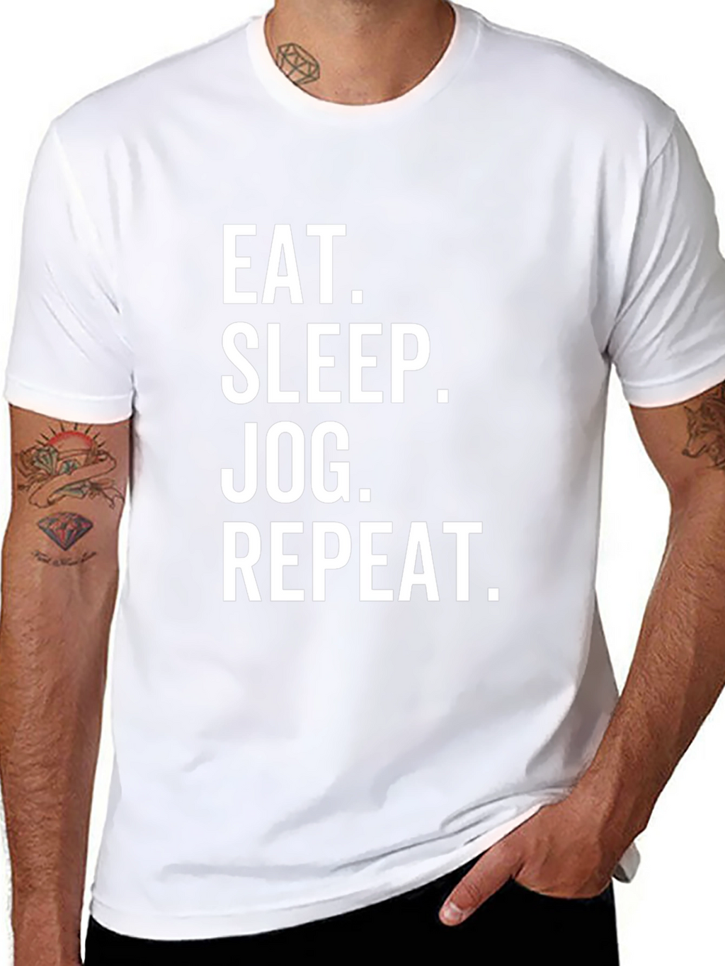 Eat Sleep Jog Repeat Graphic T-Shirt