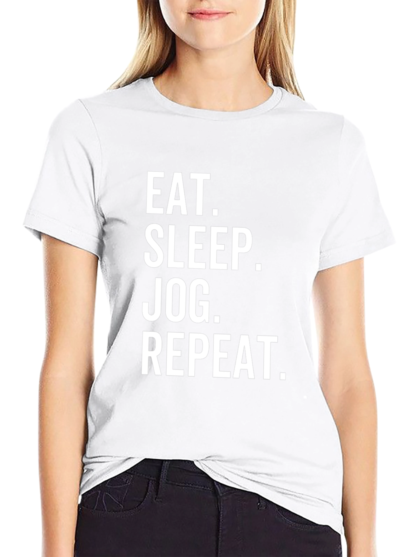 Eat Sleep Jog Repeat Graphic T-Shirt