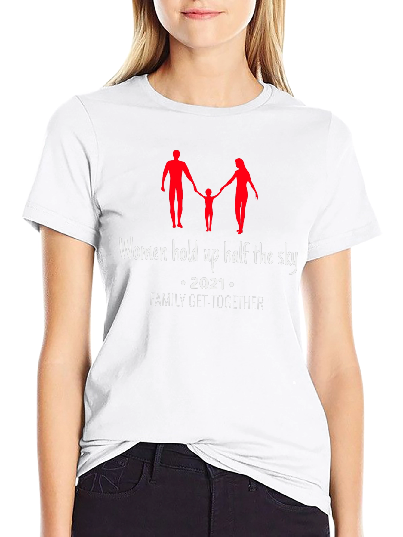 Women Hold Up Half the Sky Family Get-Together T-Shirt