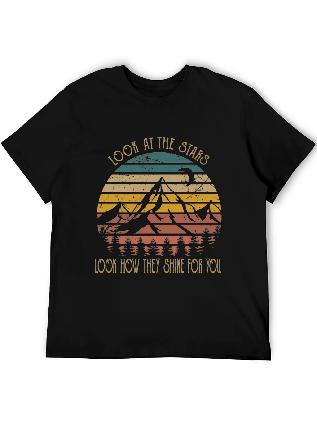Look at the Stars Graphic Tee - Unisex Black T-Shirt
