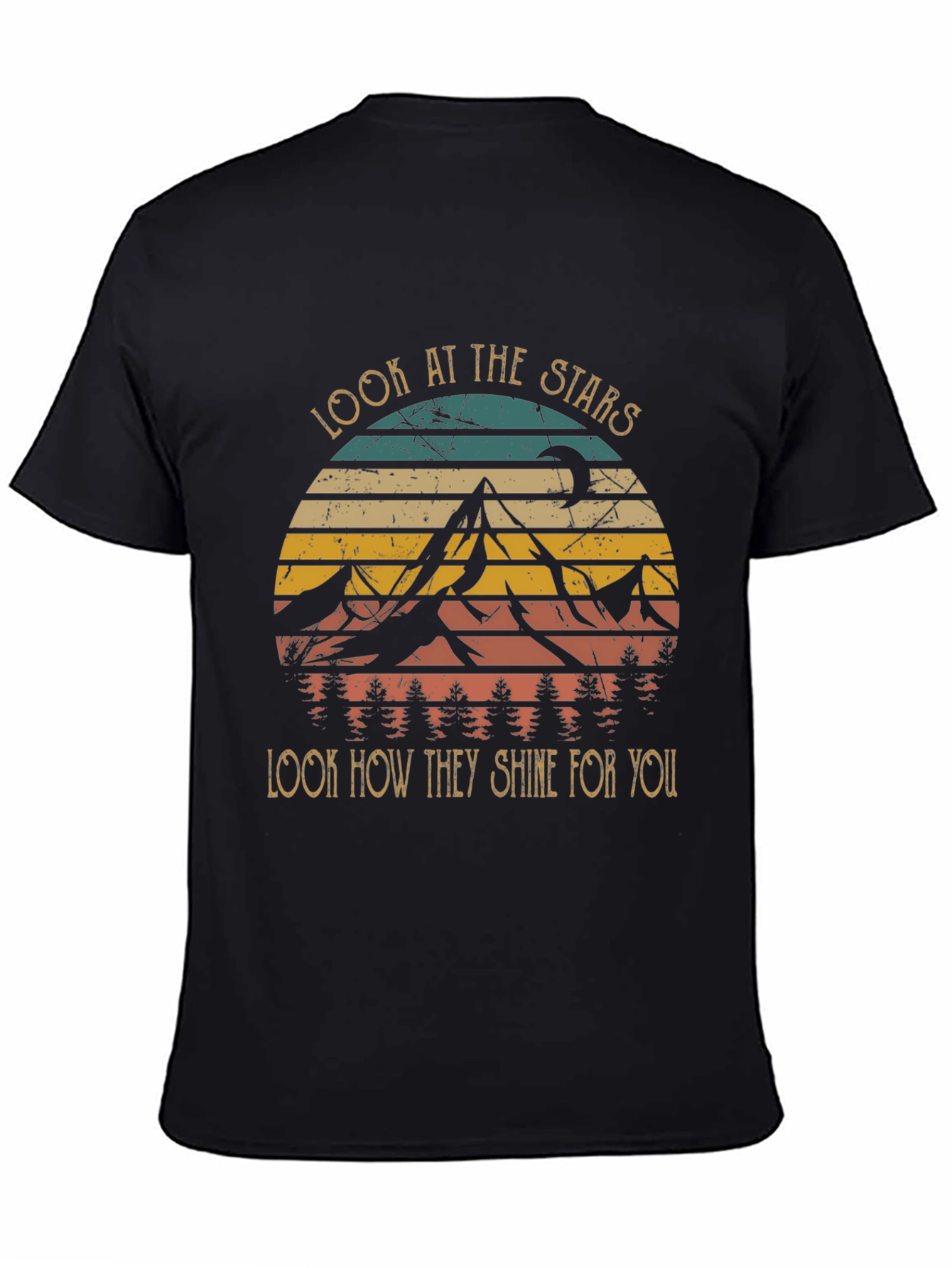 Look at the Stars Graphic Tee - Unisex Black T-Shirt