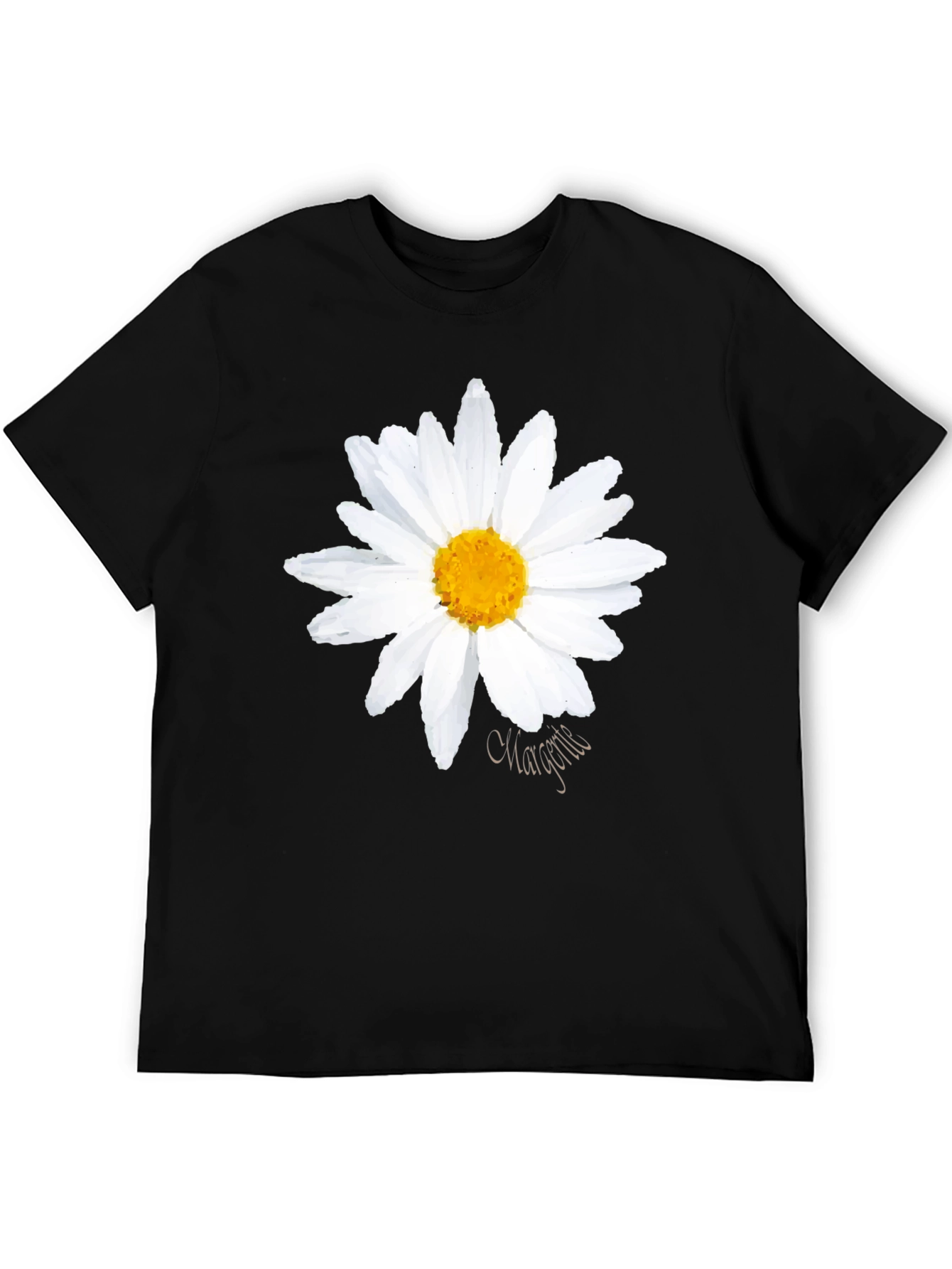 Daisy Graphic Black T-Shirt - Summer Style