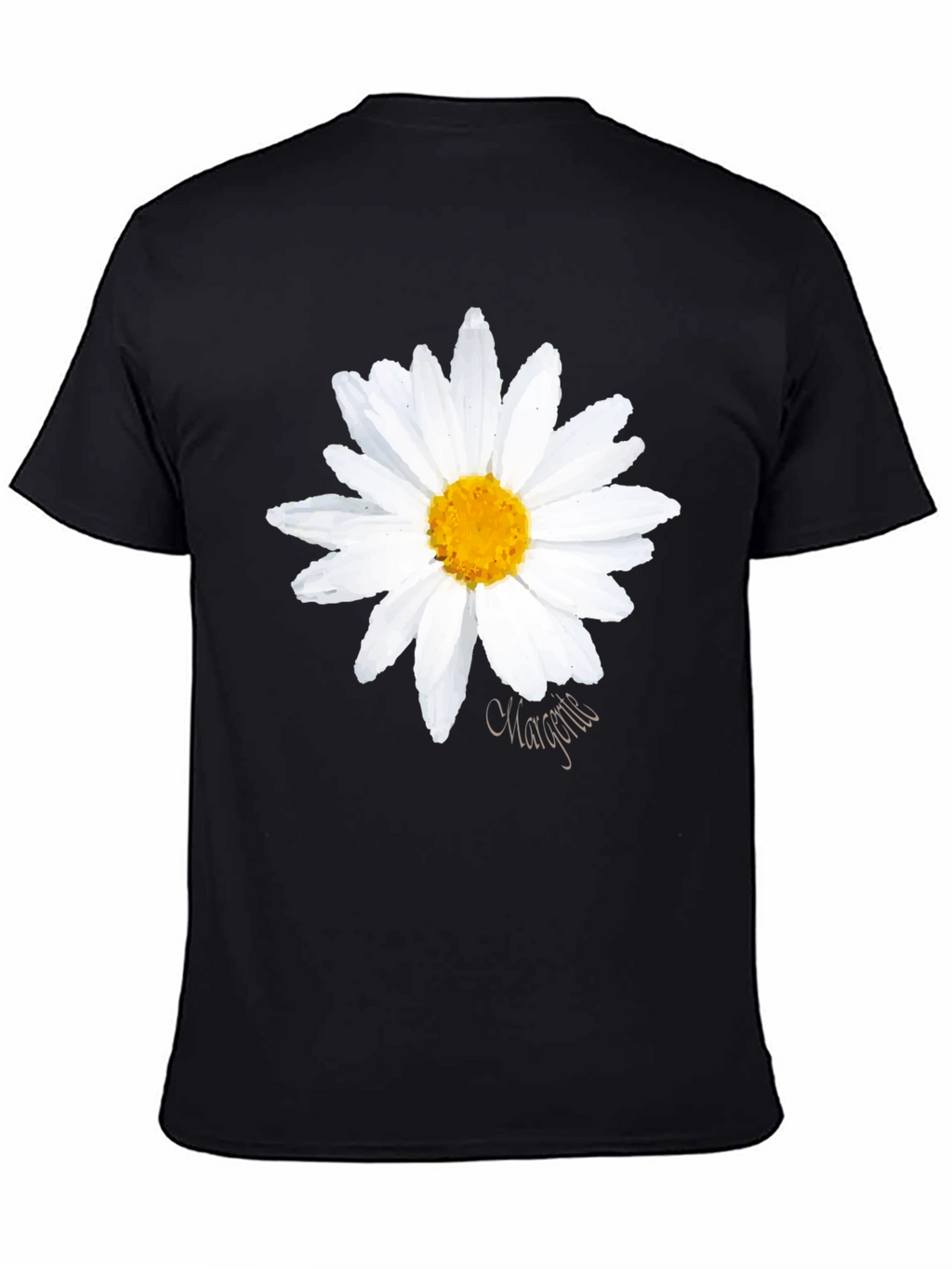 Daisy Graphic Black T-Shirt - Summer Style