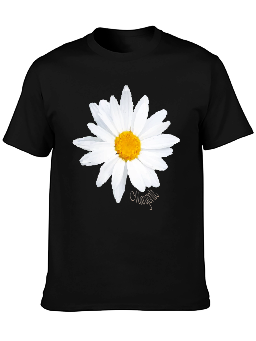 Daisy Graphic Black T-Shirt - Summer Style