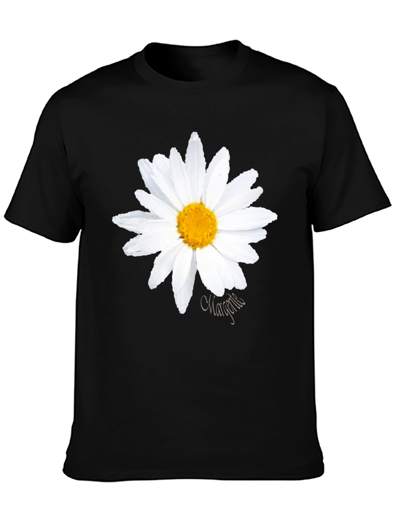 Daisy Graphic Black T-Shirt - Summer Style