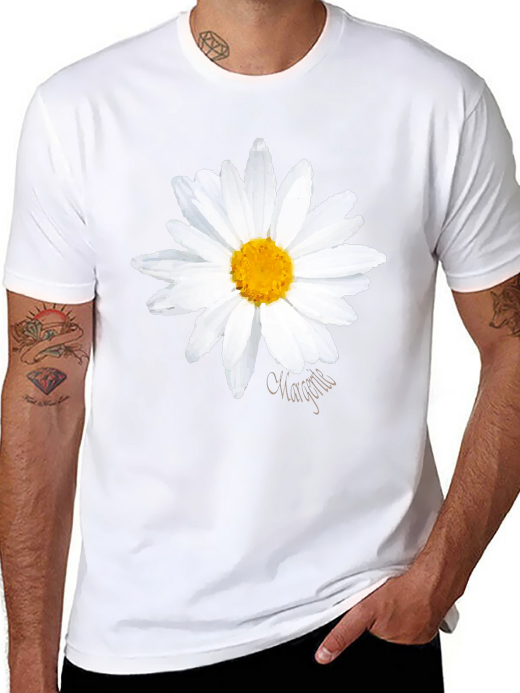 Daisy Graphic Black T-Shirt - Summer Style