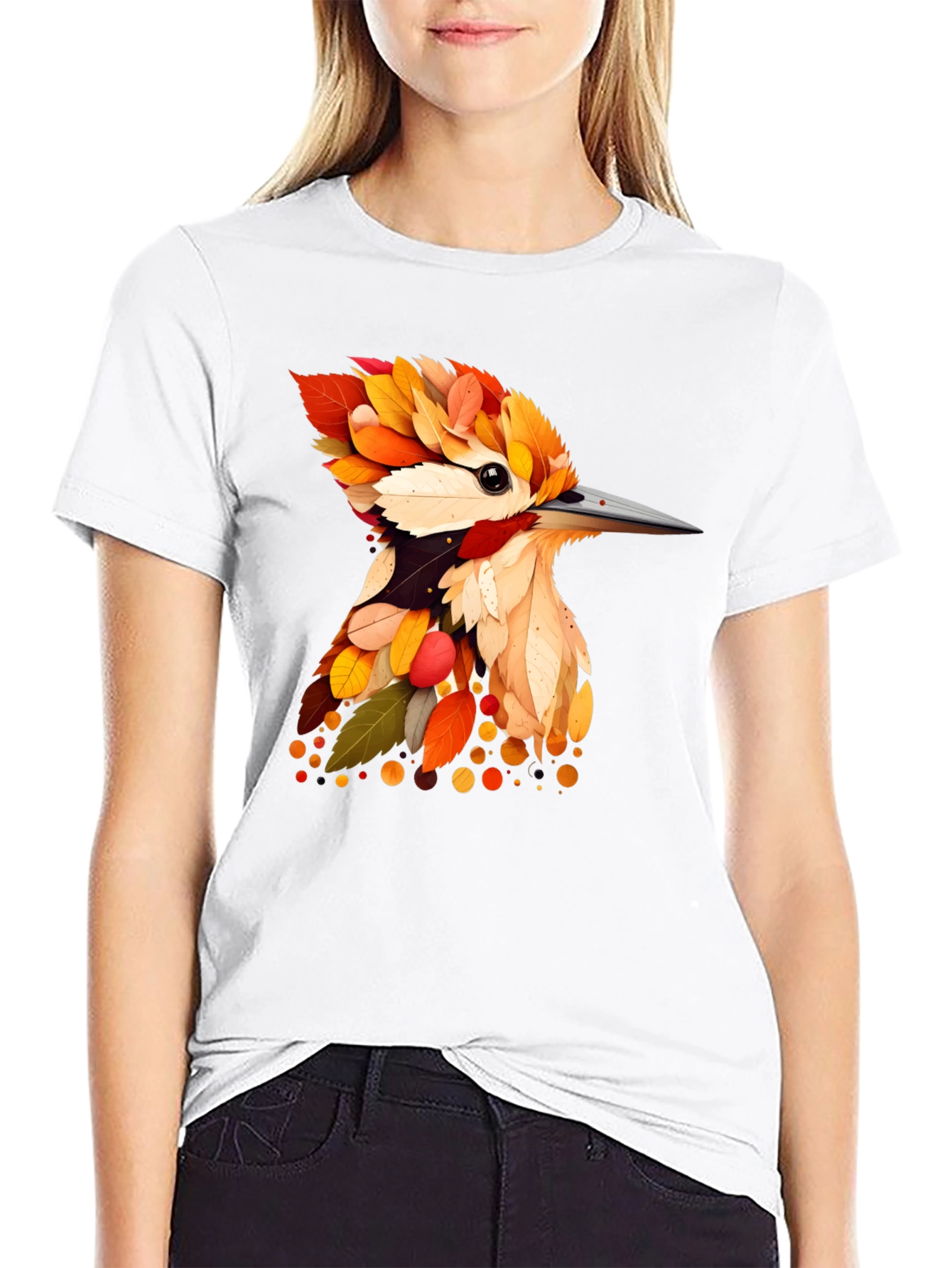 Autumn Leaf Bird Graphic Tee