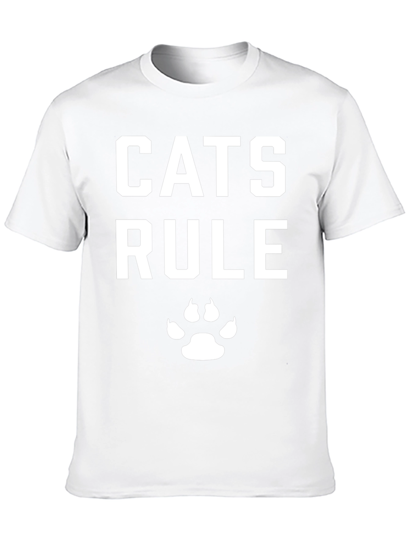Cats Rule T-Shirt - Black Cotton Cat Lover Tee