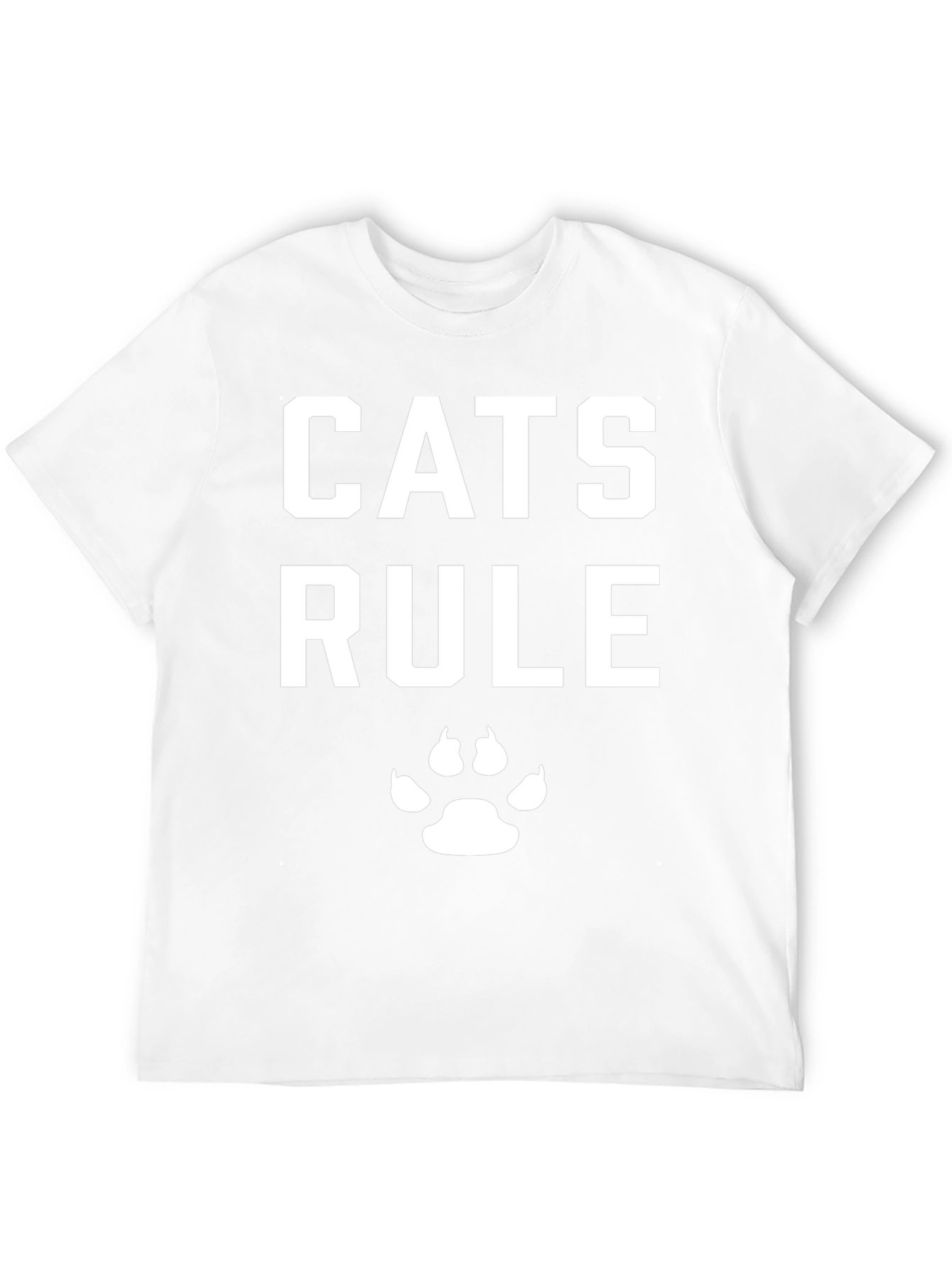 Cats Rule T-Shirt - Black Cotton Cat Lover Tee