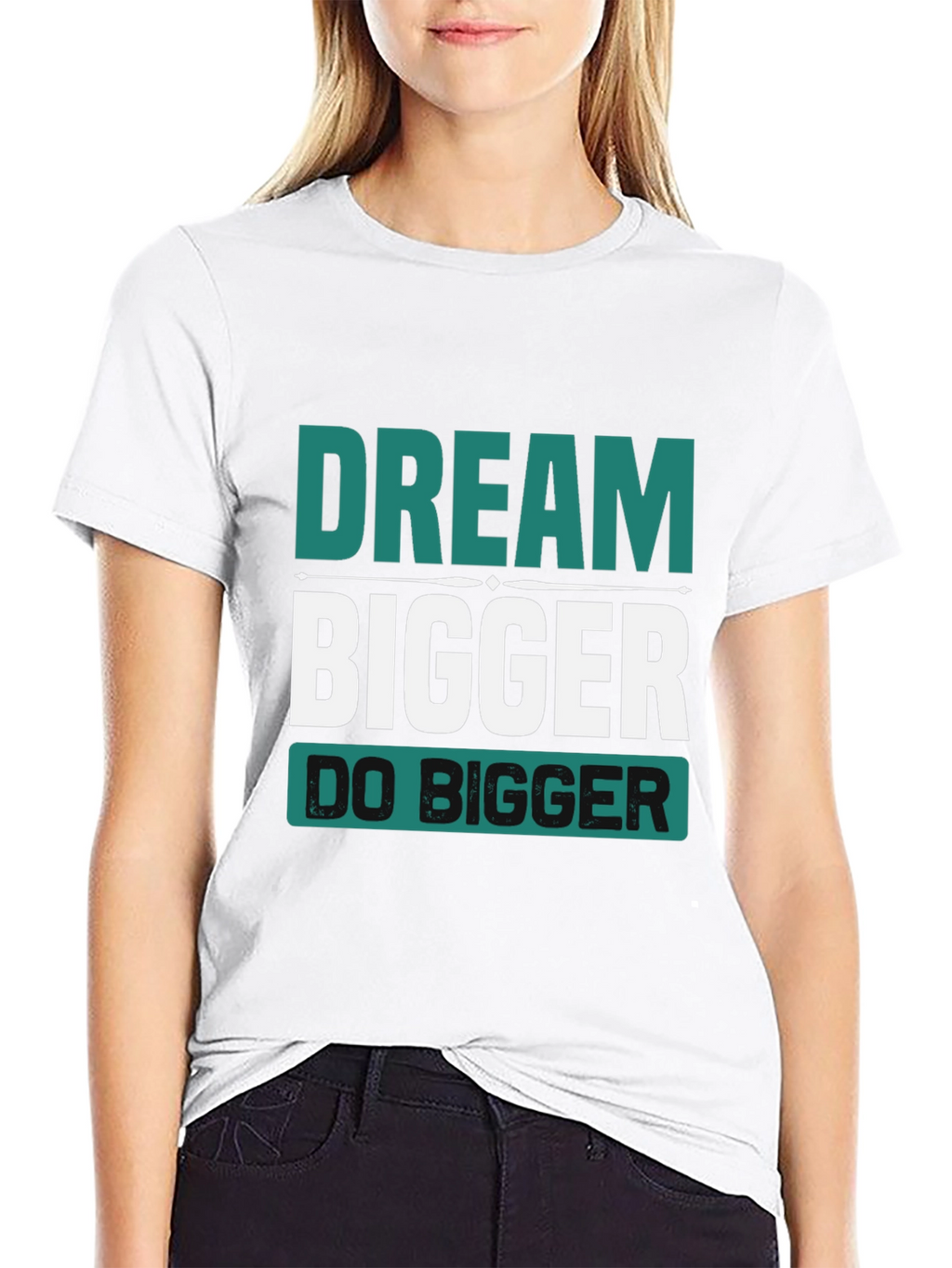 Dream Bigger Graphic Tee - Inspirational Black T-Shirt