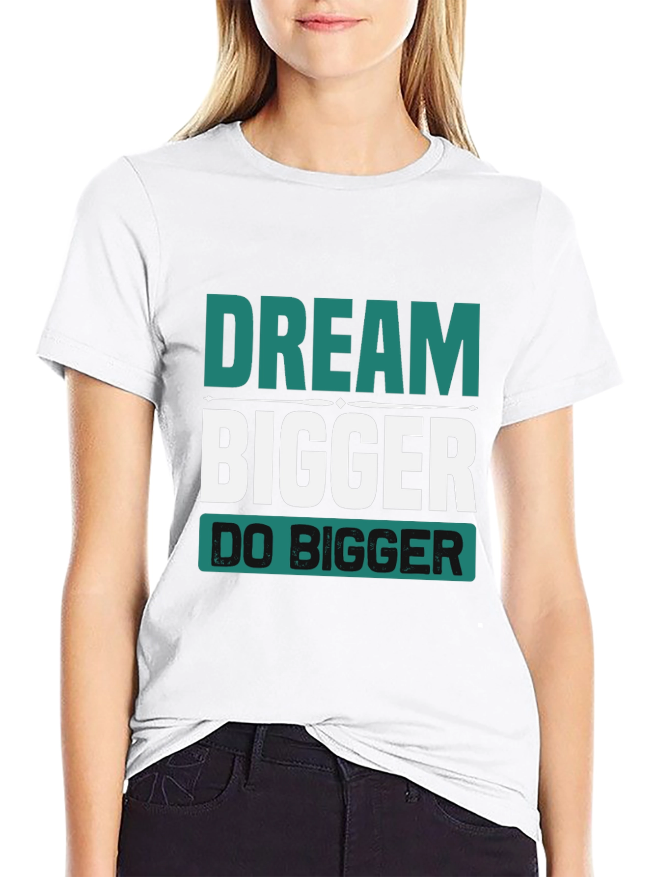 Dream Bigger Graphic Tee - Inspirational Black T-Shirt