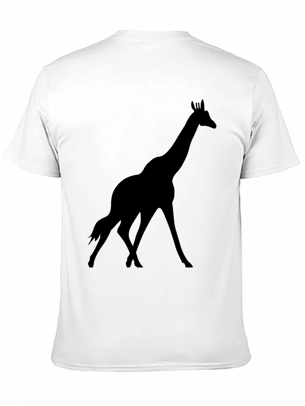 Giraffe Silhouette Graphic Black T-Shirt