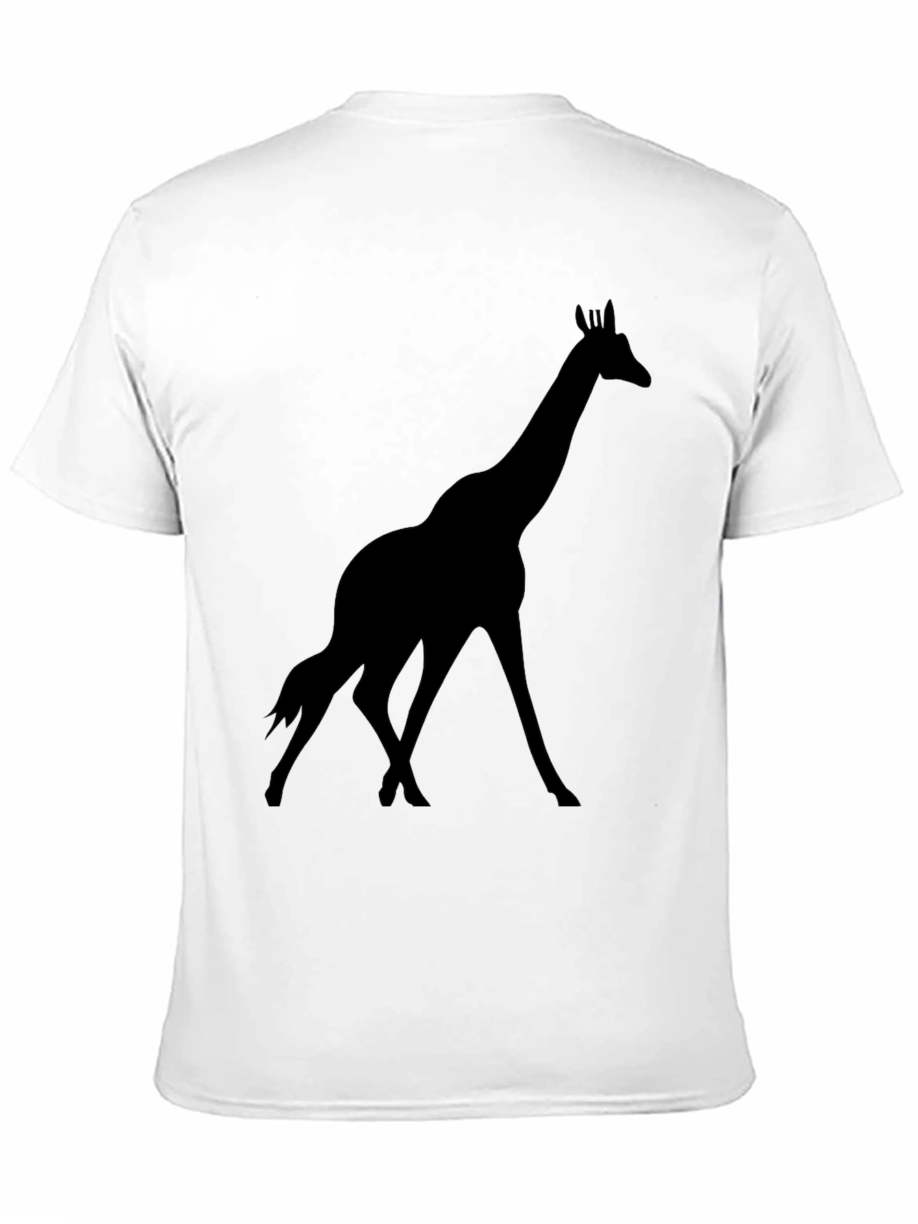 Giraffe Silhouette Graphic Black T-Shirt