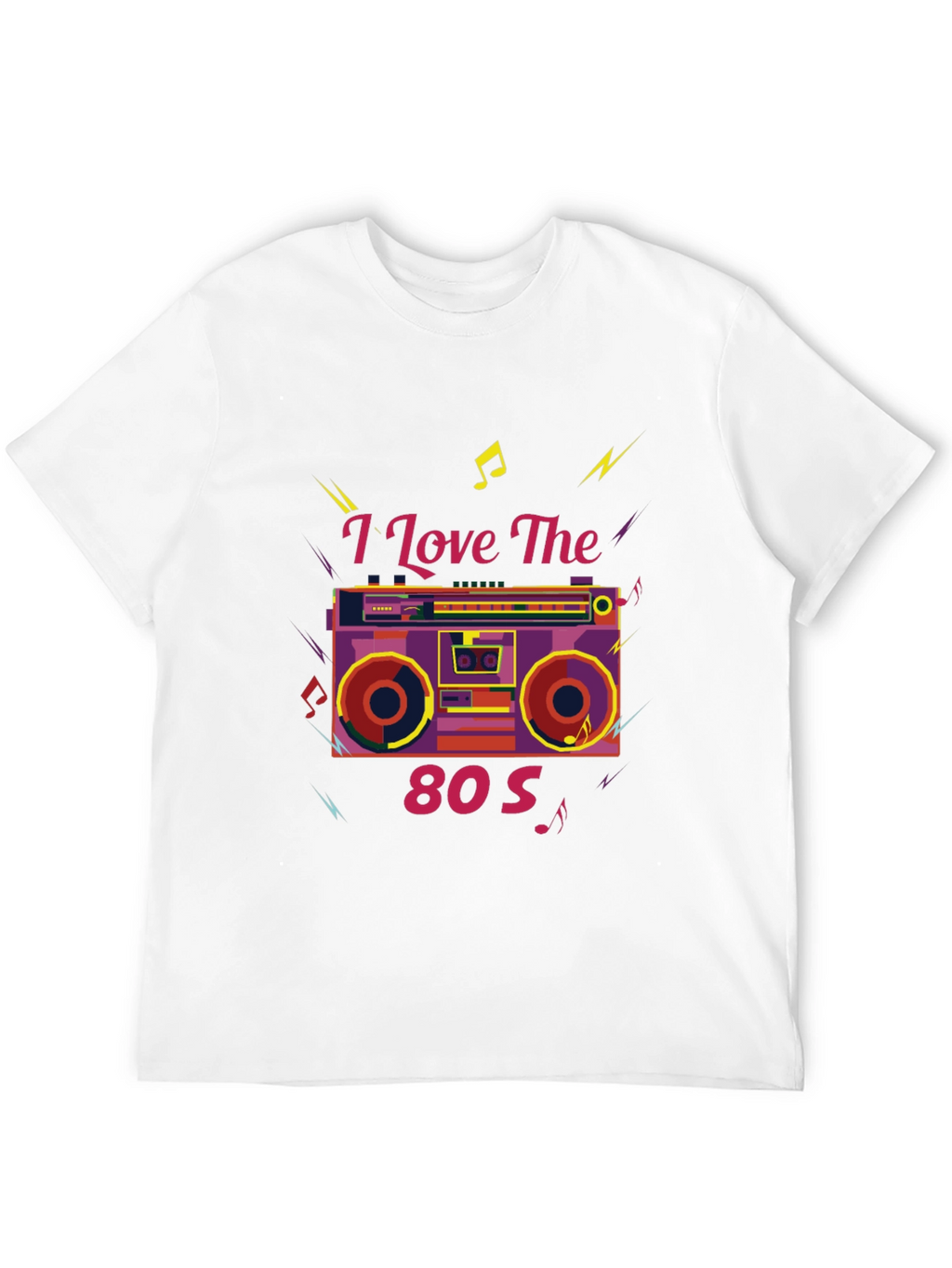 I Love The 80s Retro Boombox Graphic Tee