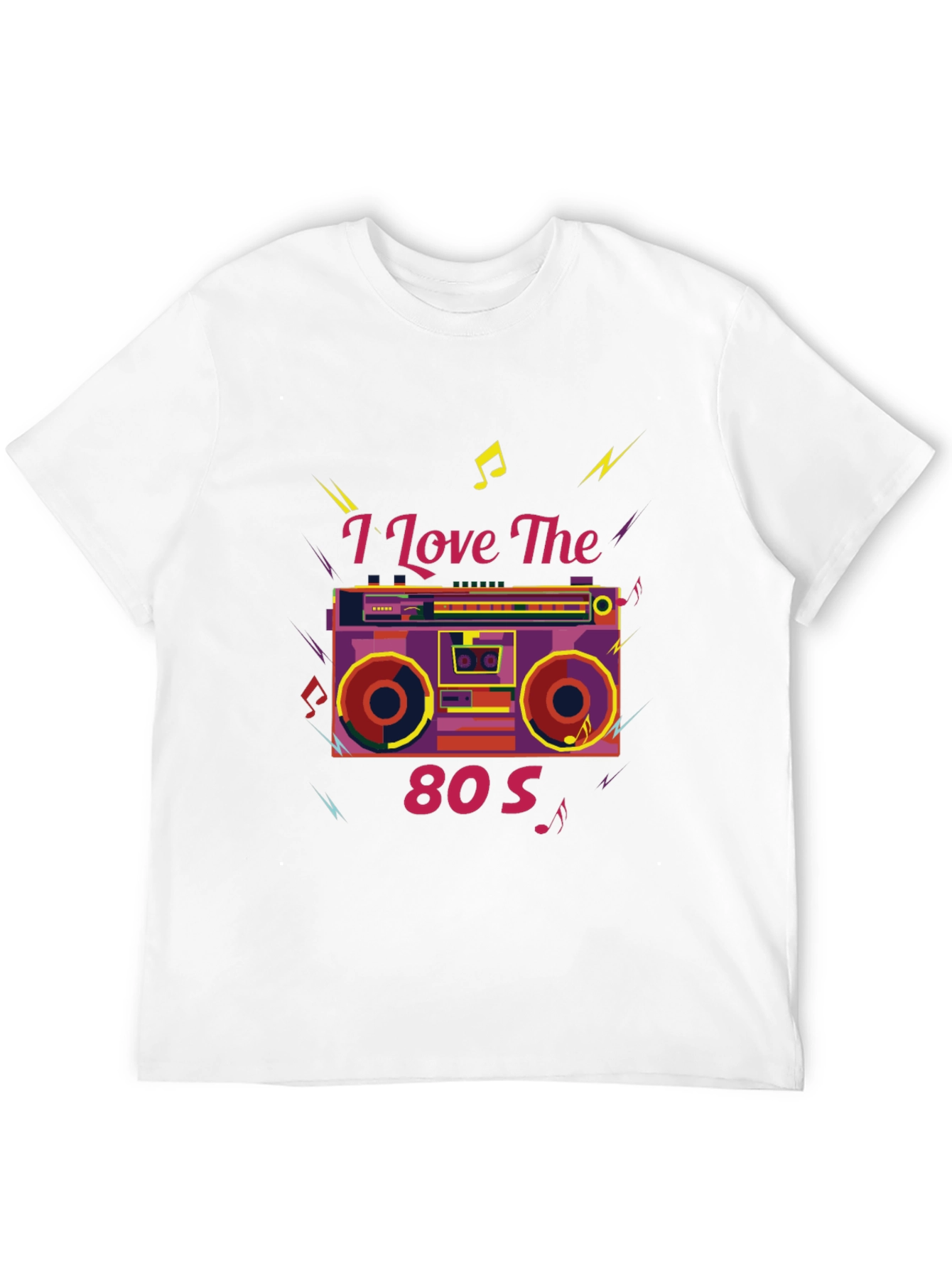 I Love The 80s Retro Boombox Graphic Tee