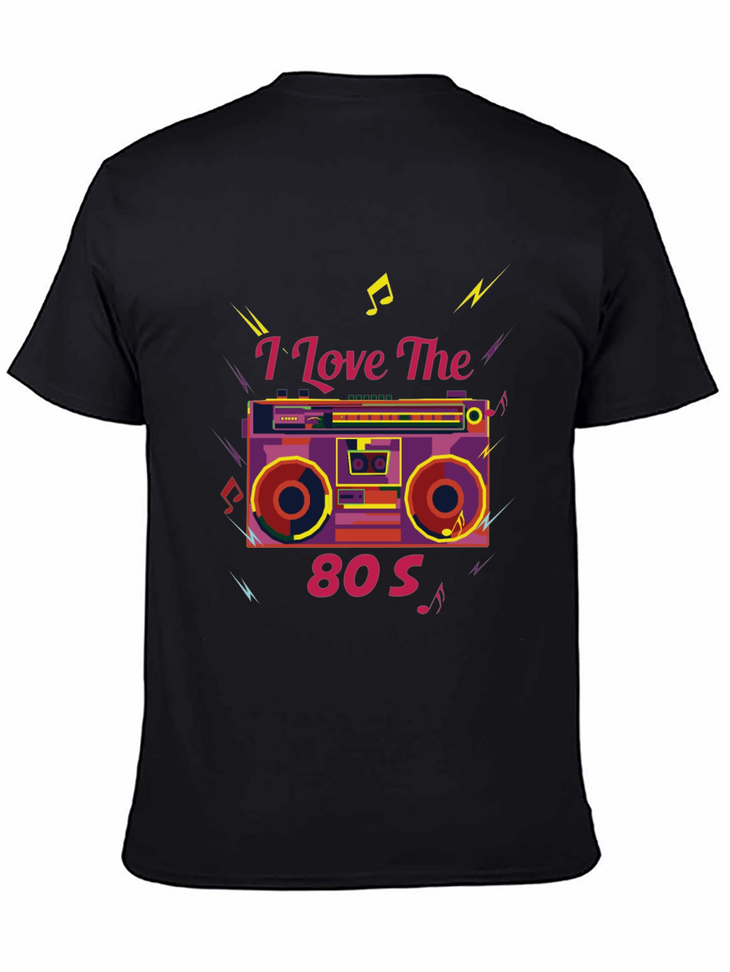 I Love The 80s Retro Boombox Graphic Tee