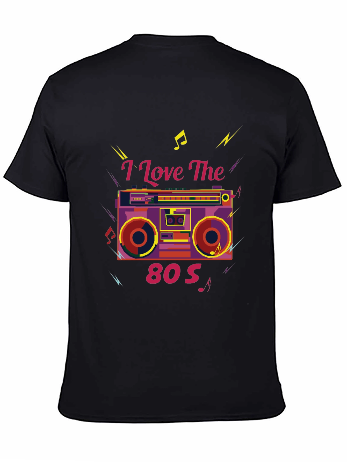 I Love The 80s Retro Boombox Graphic Tee