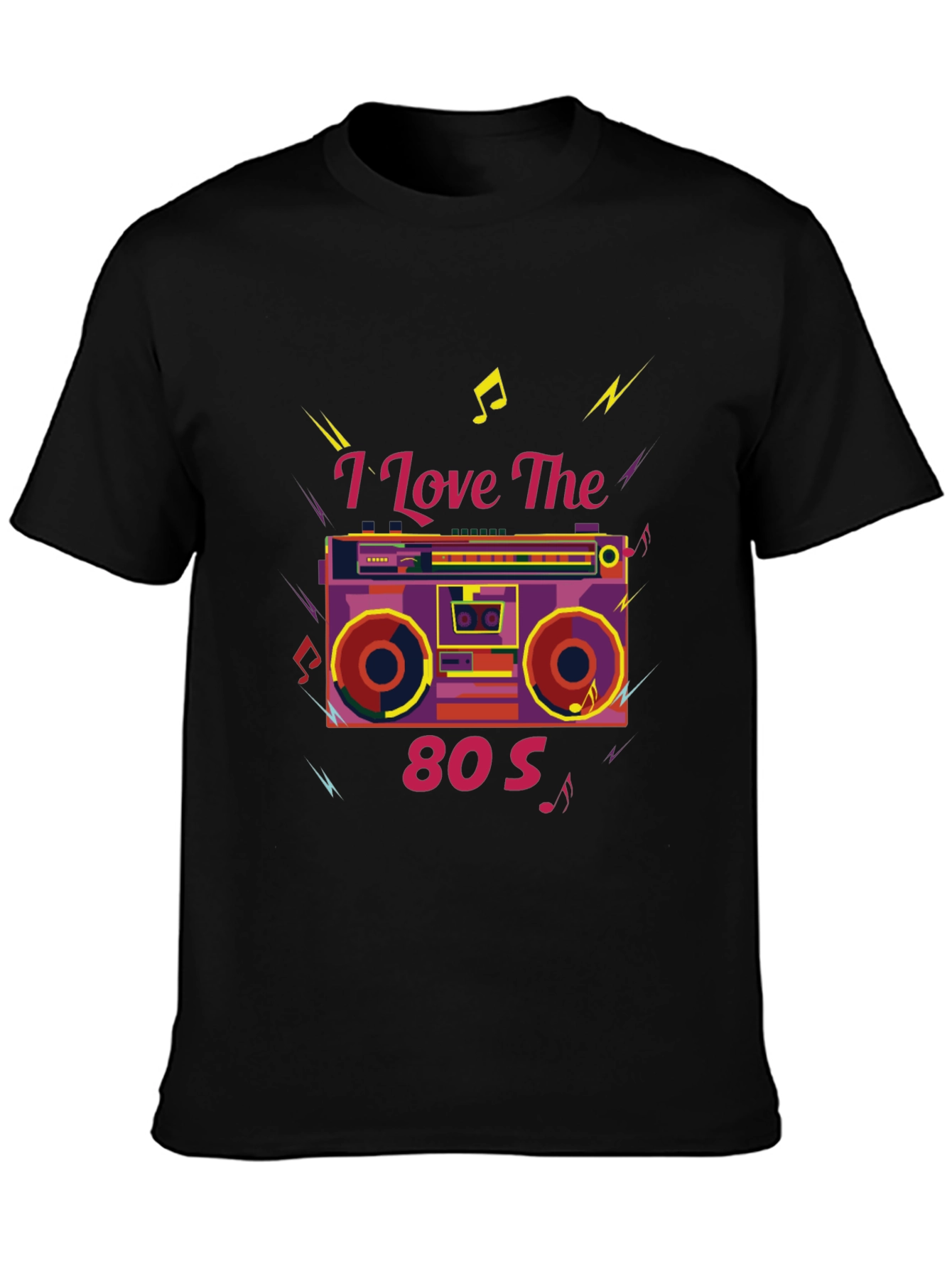 I Love The 80s Retro Boombox Graphic Tee