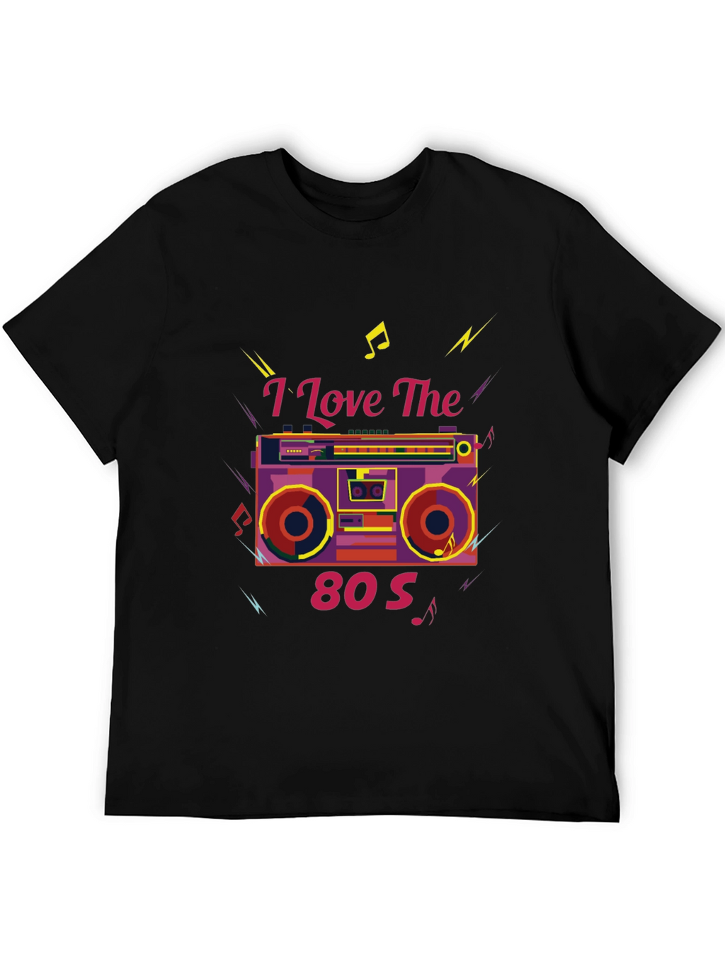 I Love The 80s Retro Boombox Graphic Tee