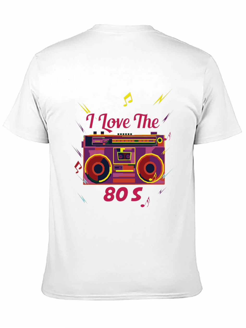 I Love The 80s Retro Boombox Graphic Tee