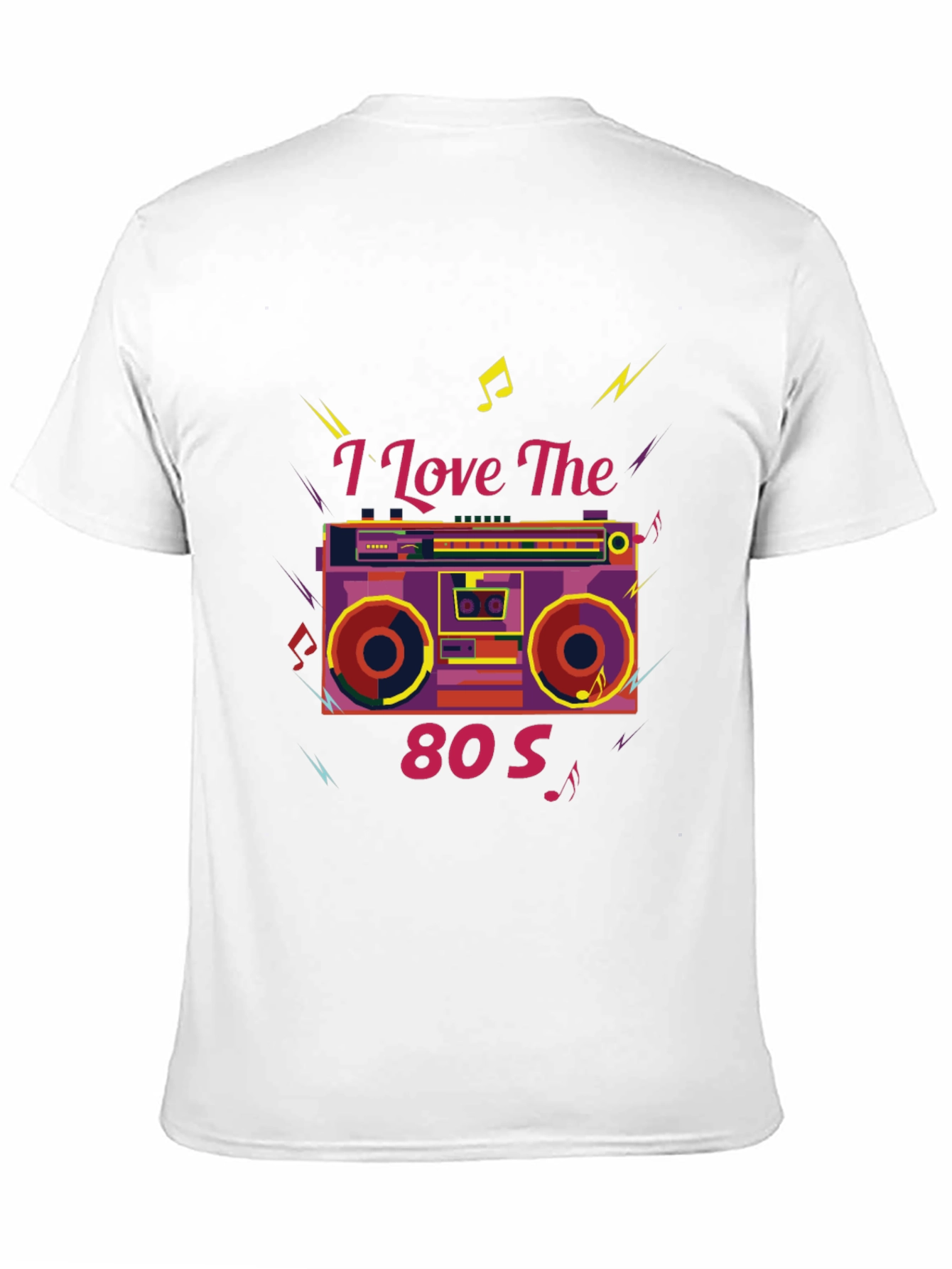 I Love The 80s Retro Boombox Graphic Tee