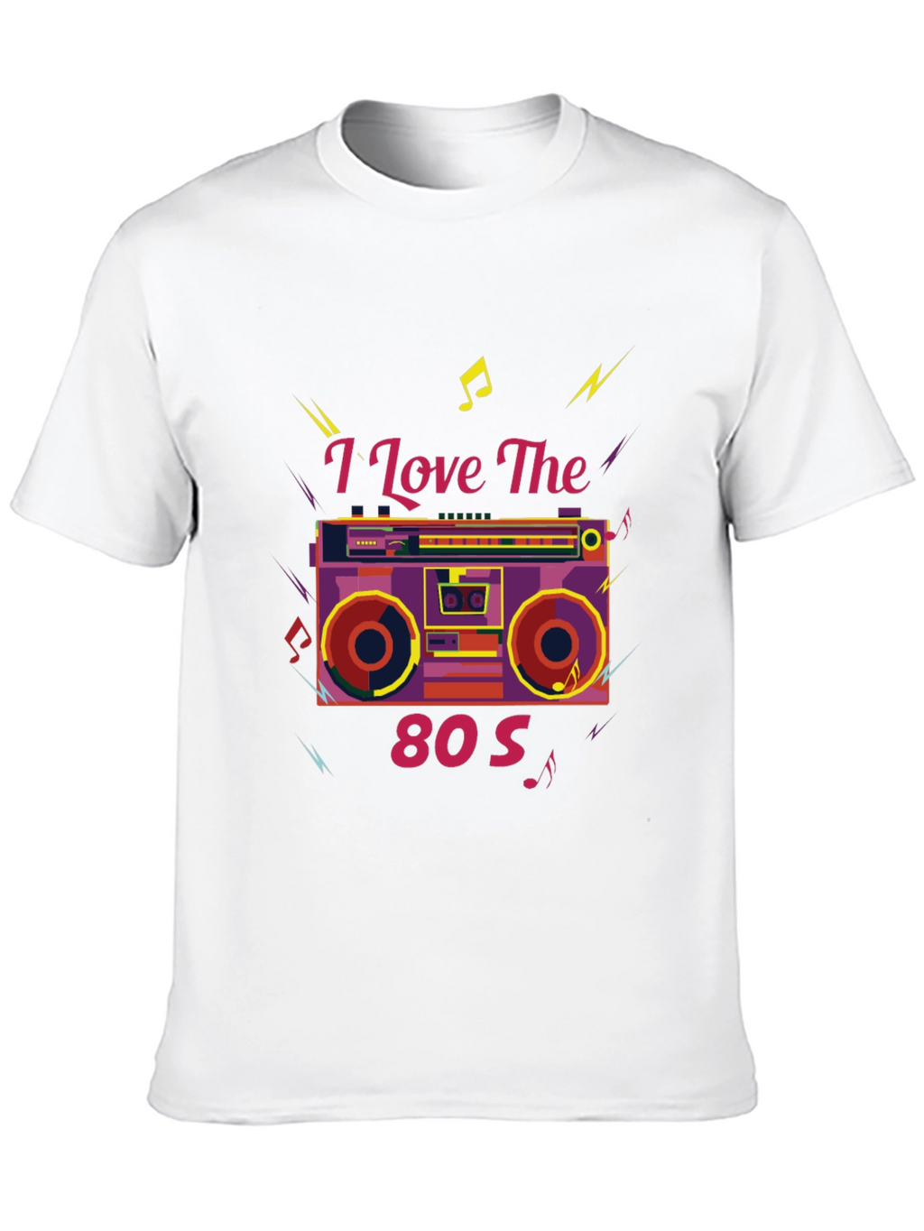 I Love The 80s Retro Boombox Graphic Tee