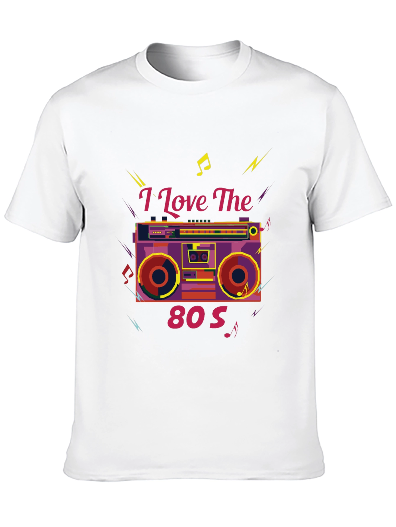 I Love The 80s Retro Boombox Graphic Tee