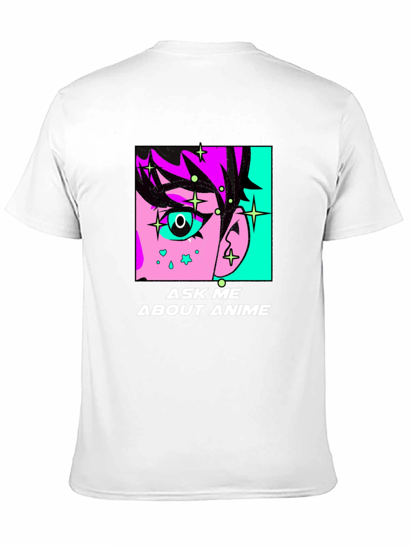 Ask Me About Anime Graphic Tee - Black Cotton T-Shirt