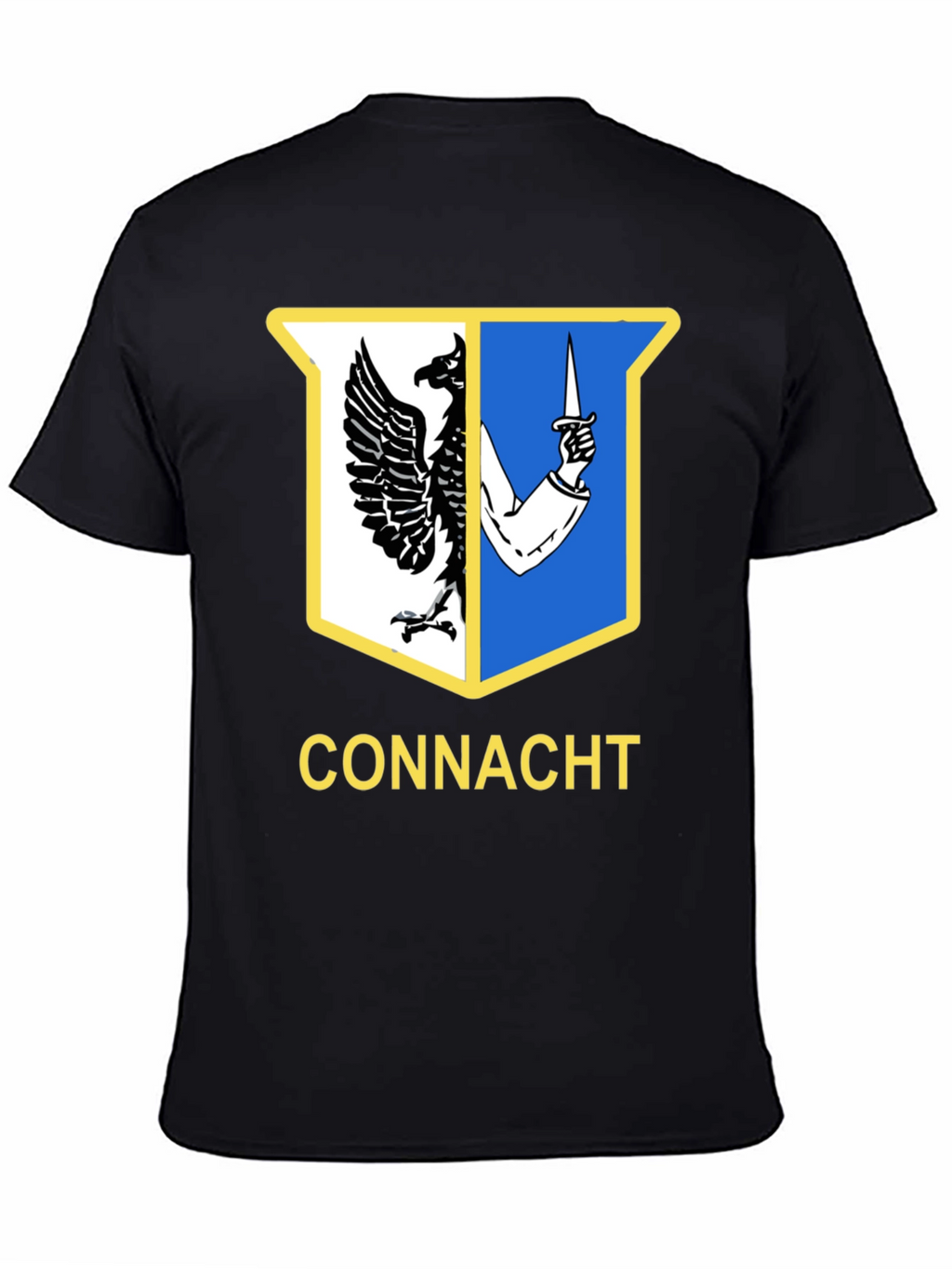 Connacht Ireland Crest Black T-Shirt