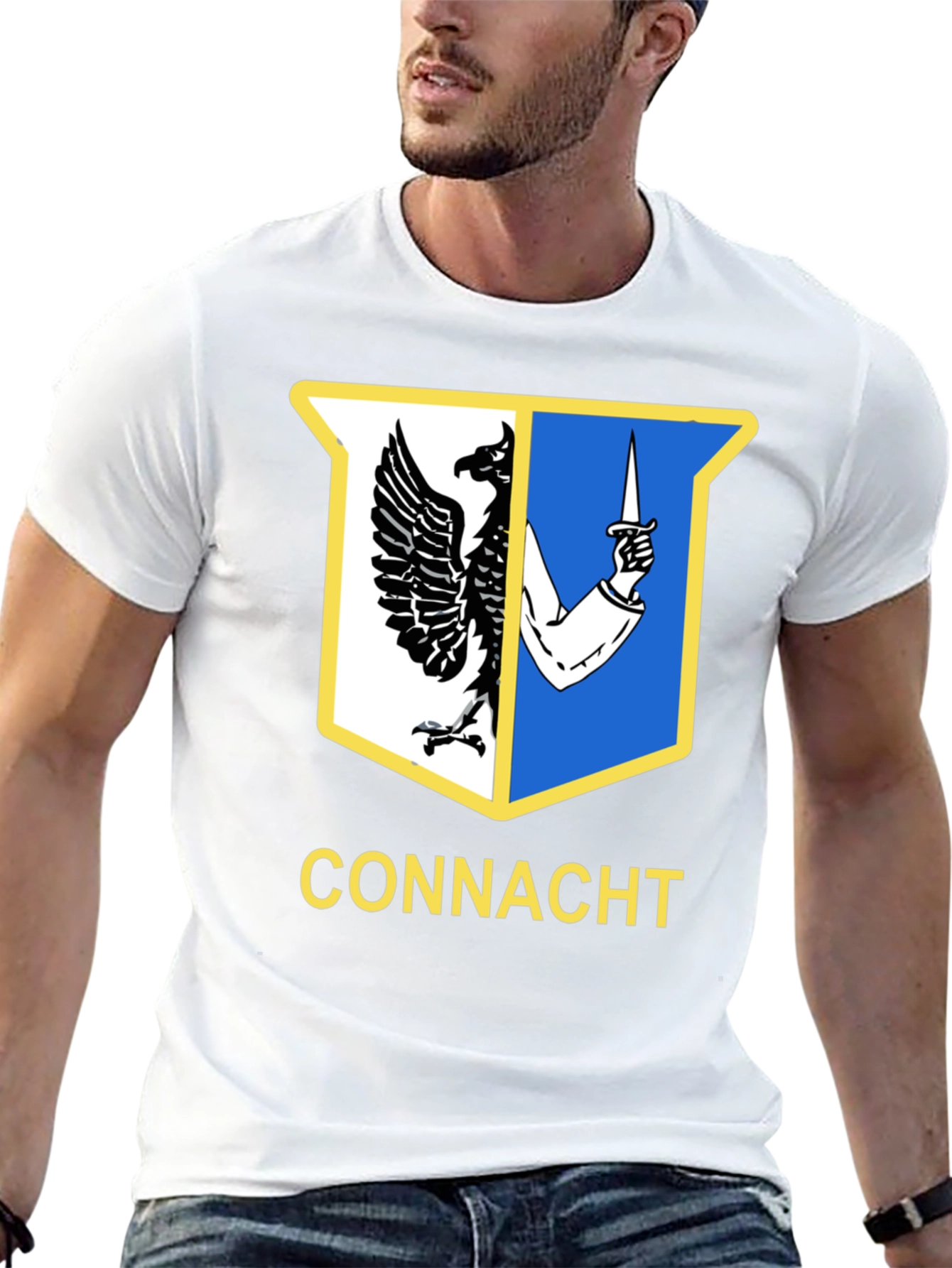Connacht Ireland Crest Black T-Shirt