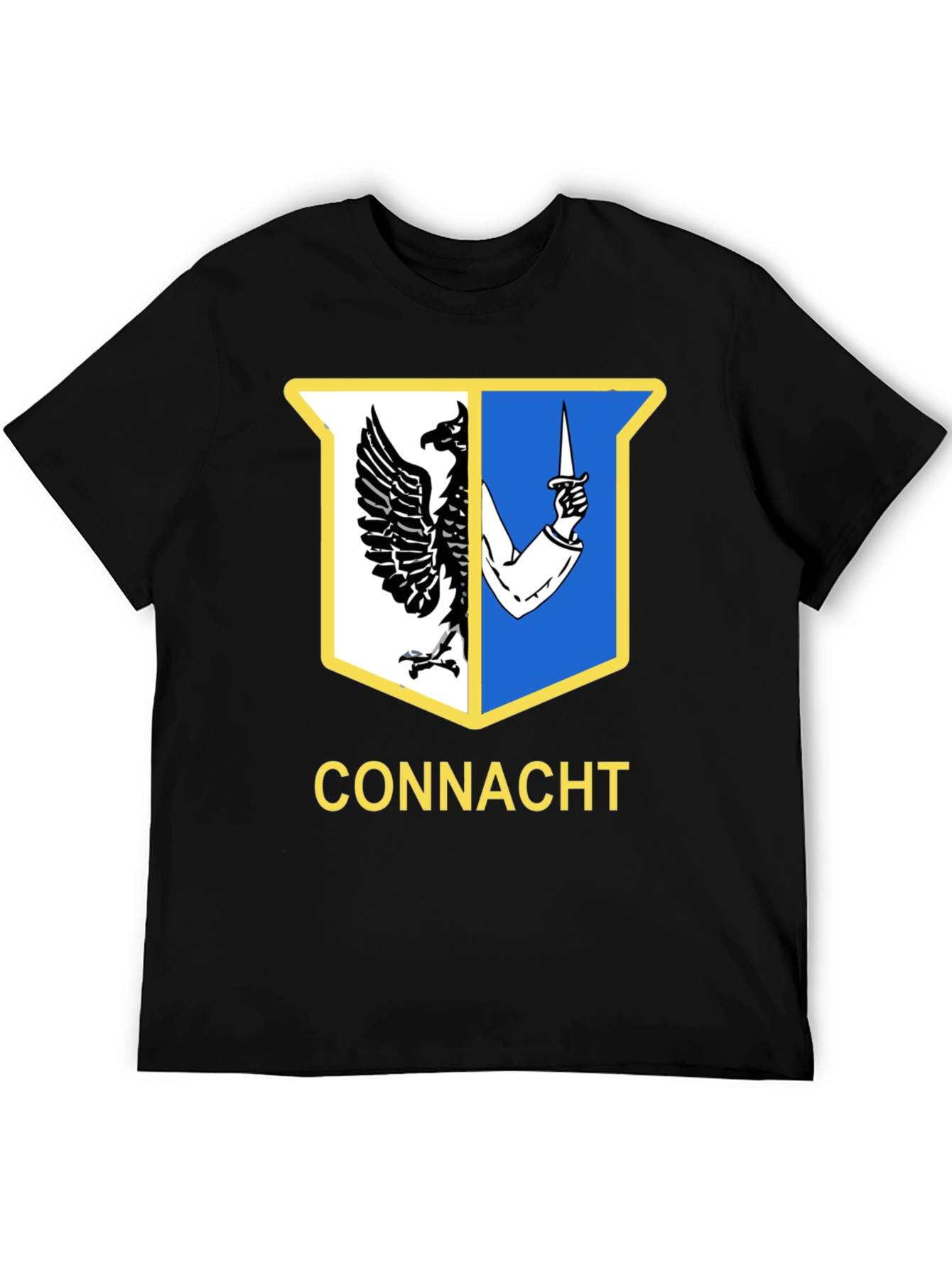 Connacht Ireland Crest Black T-Shirt