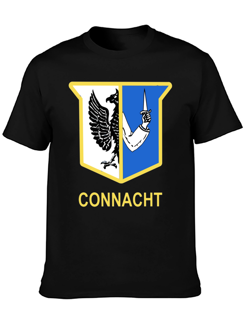 Connacht Ireland Crest Black T-Shirt