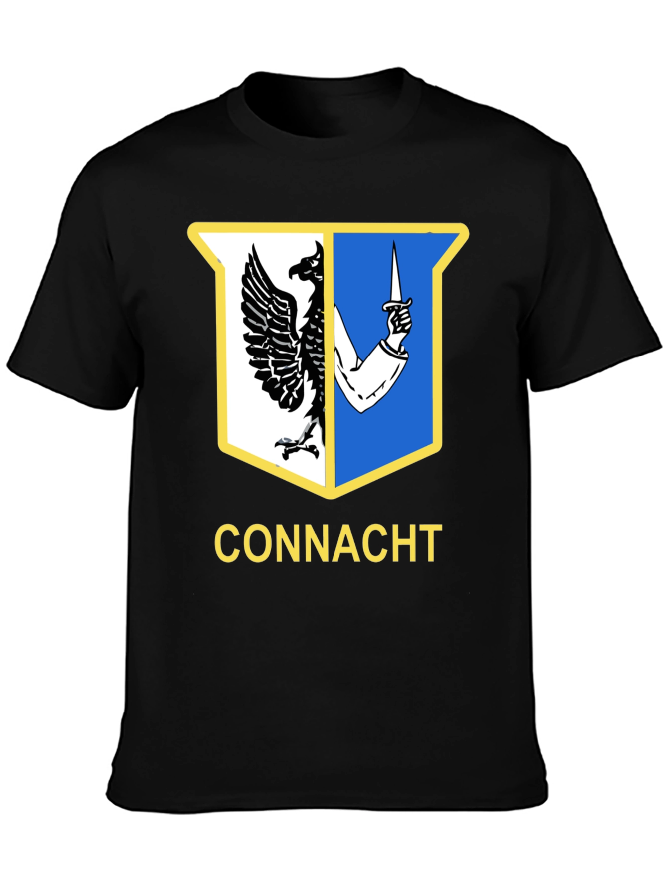Connacht Ireland Crest Black T-Shirt