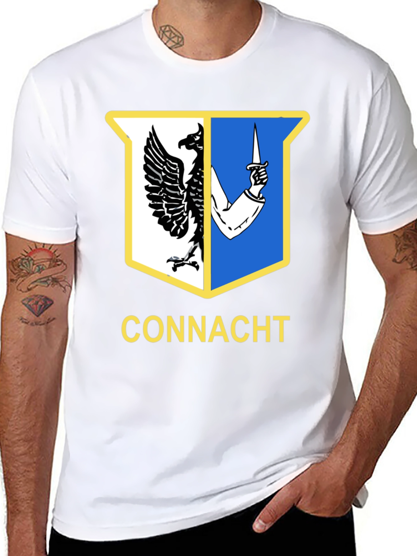 Connacht Ireland Crest Black T-Shirt